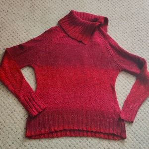Dressbarn red ombre sweater L